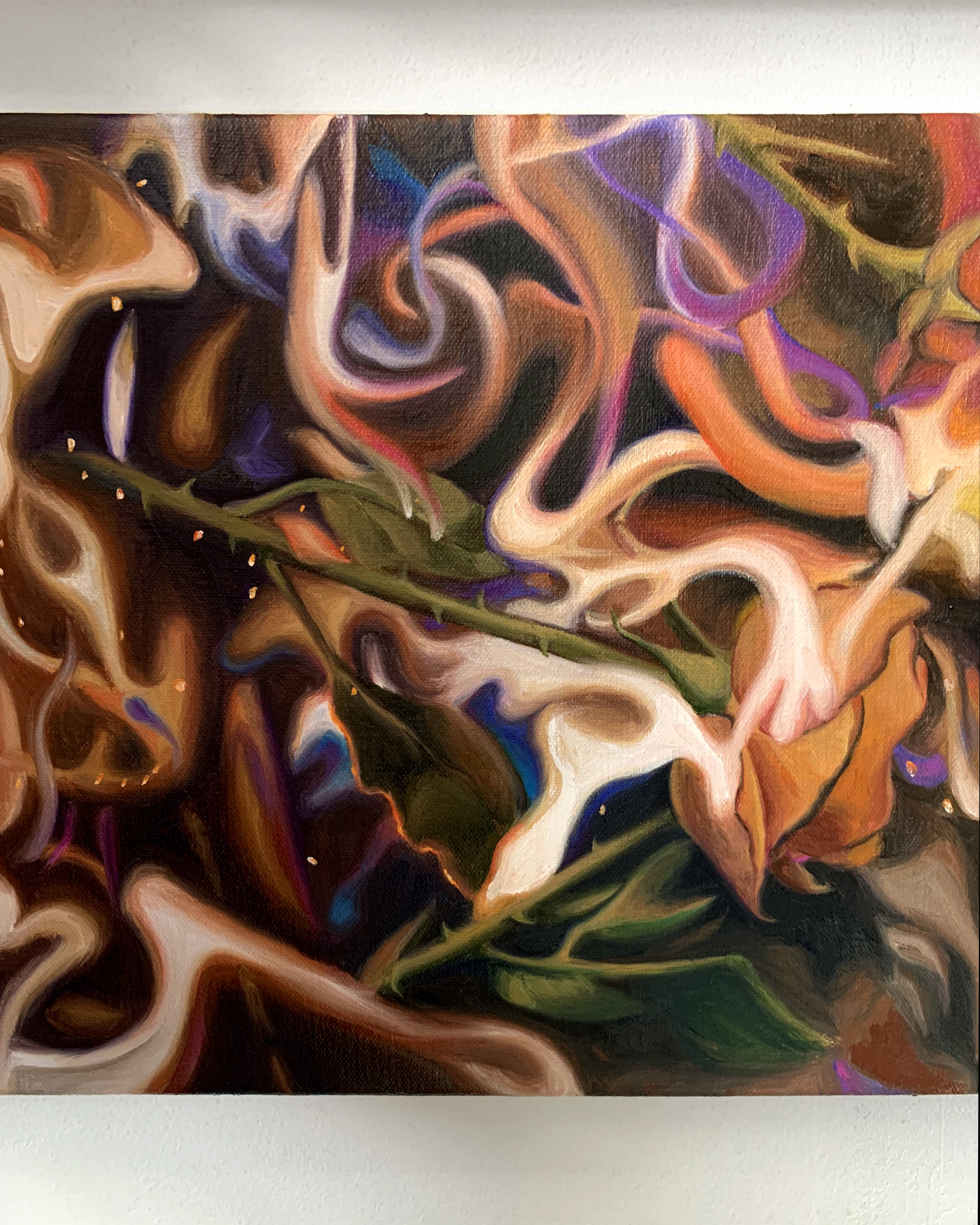 DETAIL Household (triptych), 48x34 2021 <br>oil on canvas